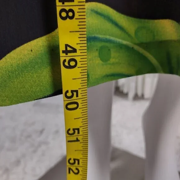 Sag Harbor Women's Black, Green Tropical Floral Sleeveless Maxi Dress Size 14P - Picture 4 of 12